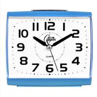 康巴丝办公室钟表贪睡懒人静音闹铃万年日历温度卧室夜灯床头闹钟 不带日历蓝色