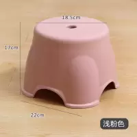 塑料小凳子家用板凳儿童凳加厚圆凳防滑踩脚胶凳脚踏宝宝洗澡矮凳 [浅粉]蘑菇