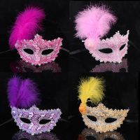 发光款半脸猫狐狸面具手绘同款日式和风动漫男女派对舞会面具 侧帽子面具混发 一个装