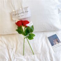 七夕情人节生日礼物玫瑰向日葵康乃馨皂花送女友妈妈女生野餐拍照 一朵红玫瑰(联系客服换款式) 单独礼袋