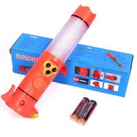 多功能户外六合一手电筒消防应急车用安全锤带灯光声音装电池LED 手电筒