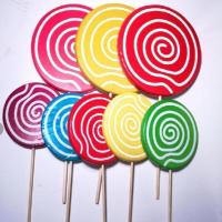 彩色新品拍照泡沫仿真棒棒糖摄影道具影楼儿童婚纱拍摄大号演出糖 粉色小号