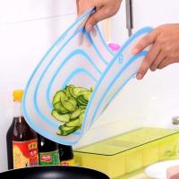 大号防滑磨砂菜板PP塑料菜板环保可弯曲分类创意菜板 一片装颜色随机大号