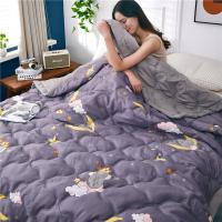 水洗棉夏凉被空调被薄款夏季单人被子夏天薄被双人凉被水洗棉夏被 月亮小象 110x150cm