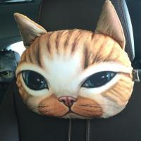 3D哈士奇汽车头枕颈枕车用座椅靠枕车载护颈枕头四季卡通内饰用品 汽车头枕:大小眼