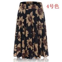 中老年跳舞裙女夏季半身裙中长款妈妈装冰丝百褶裙老人广场舞裙子 4号色 [均码][裙长60CM][清凉款]