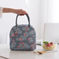 大容量饭盒袋保温手提包时尚铝箔加厚防水上班族学生便携便当袋子 蓝色火鸟