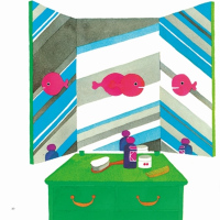 [雷佳音推荐]小金鱼逃走了精装图画书 五味太郎爱心树绘本幼儿园培养宝宝的观察力发现启蒙认知1-2-3-4-5-6周岁亲子