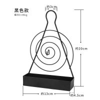 创意铁艺蚊香架家用卧室蚊香盘托架子檀香支架炉子带盖防火接灰盘 简约款可挂(送粘钩)