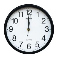 静音挂钟创意时尚石英钟表简约时钟客厅卧室钟表现代家庭挂表 21cm黑白盘