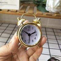 合飞超大声音马蹄表机械老式上发条复古怀旧金属机芯创意闹钟 迷你电子款1188金