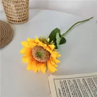 韩国ins风向日葵仿真花太阳花束房间装饰拍照道具手捧花摄影摆件 一只向日葵无包装花(不推荐)