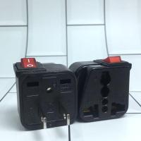 稳不落自带开关转换插头国外转国内德国韩国港版苹果转换插座器 国标(两脚)带开关