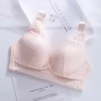 哺乳文胸聚拢防下垂母乳期孕妇胸罩产后喂奶内衣前开扣无钢圈薄款 718#肤色 34-75BC