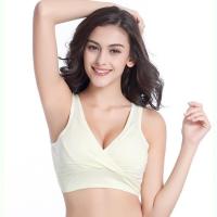 孕妇内衣哺乳文胸罩女产后喂奶舒适怀孕期专用bra薄款聚拢防下垂 1件[浅黄色x1] 70-95斤选M