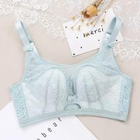 慕倩内衣女套装夏季薄款透气提胸聚拢防下垂大胸显小性感新款文胸 023[湖水蓝] 34/75