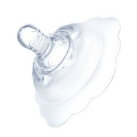 双层强吸附乳头保护罩乳头凹陷短小哺乳喂奶神器奶嘴式防咬乳盾贴 淡黄色 全硅胶双层款均码 1个装