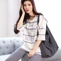 春秋月子服棉孕妇睡衣女大码孕妇装哺乳衣喂奶衣怀孕期衣服秋冬 HN粉色条纹小熊月子服 M(80-105斤合适)