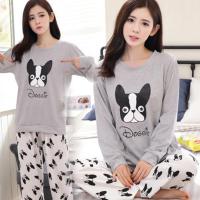 新款孕妇装秋装套装哺乳期衣服外出秋装月子服产后睡衣女喂奶衣服 亏本促销斗牛狗 M