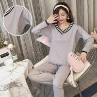 孕妇睡衣月子服春季薄款哺乳衣外出春秋喂奶衣夏季产妇产后套装 [粉丝/特惠款] XXL[建议140-159斤]