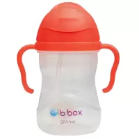 B.box 澳洲 第三代婴儿童吸管水杯 240ml 荧光西瓜红