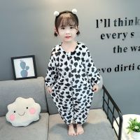 宝宝睡袋儿童秋冬季加厚法兰绒连体睡衣新款珊瑚绒婴儿分腿防踢被 黑白奶牛 80[适合身高77以下]