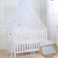 婴儿床蚊帐儿童床蚊帐宝宝床蚊帐 纯白色蚊帐 无支架(单独蚊帐)