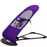宠物摇摇椅婴儿摇摇椅安抚哄狗狗可坐可躺椅折叠摇篮哄睡摇椅哄娃 四季款—紫色棉布