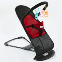 哄娃神器婴儿摇摇椅哄睡摇椅躺椅摇篮床新生儿安抚摇篮车可折叠 双层网布黑色 单独摇椅