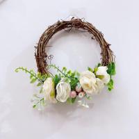 吊篮假绿藤条装饰花束成品干花塑料花假花仿真高档卧室客厅开业 花藤圈一个