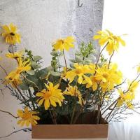 ins风白色仿真小雏菊洋甘菊花束客厅软装家居装饰摆件绿植尤加利 黄色雏菊1支