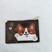 老花超薄卡包可爱男女式驾驶证身份证一体时尚卡包送女友生日礼物 老花柯基包包