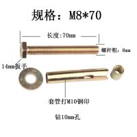 外六角内膨胀螺丝地板内膨胀螺丝内爆内置壁虎M6M8M10M12 8*70(125个)用M10钻头