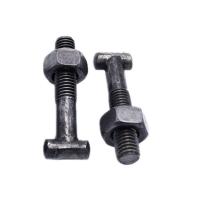 国标扣件螺丝/T字螺丝/建筑扣件专用螺丝/扣件螺栓螺丝+螺母 M12 M12*70(10套)