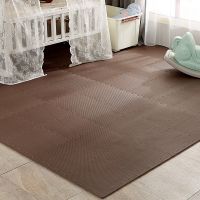 [二级品]卓盛泡沫地垫居家爬爬垫宝宝爬行垫加厚防滑拼接垫 咖啡色 十字纹30*30*1.0(16片)