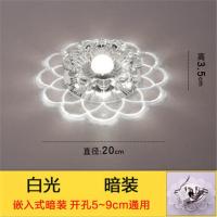 筒灯LED过道造型孔灯嵌入式水晶灯走廊灯玄关灯简约现代七彩射灯 9瓦 高亮白光 暗装(吊顶开孔5到9公分)