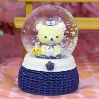 冰雪奇缘艾莎公主雪花水晶球音乐盒八音盒送七夕节生日礼物女孩子 经典水晶球 中号+彩灯+音乐+手摇下雪