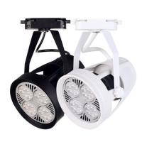 led射灯par30轨道灯服装店射灯展厅导轨灯超亮店铺商用明装天花灯 白壳[白光6000K] 飞利浦芯片 35瓦