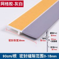 门缝门底密封条自粘隔音条木门推拉门玻璃防水条窗户防盗门防风贴 黄胶灰白色[门底专用] 1根装