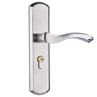 门锁卧室门把手房门卧室门锁具家用木门通用型可调免改孔不锈钢 不锈钢颜色锁(不含锁芯锁体)