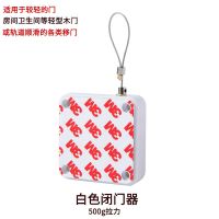 升级版闭门器家用免打孔自动闭门器粘贴式关门神器推拉门缓冲关门 拉绳闭门器(白色)500g拉力