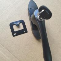 炜煜 重型豪华月牙锁带钥匙塑钢铝合金蓝光门窗推拉移门钩锁栓搭 黑色1号勾