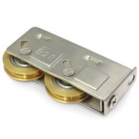 蒙莱奇老式828铝合金门窗滑轮配件推拉窗户不锈钢轴承滚轮移门轮 828双铜轮 1个价