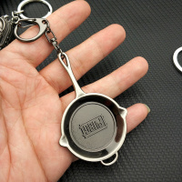 2020绝地求生钥匙扣吃鸡周边三级头盔包甲平底锅手办钥匙链挂件 1