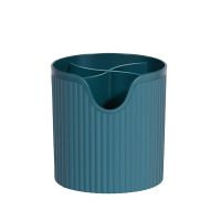 收纳盒化妆品学生桌面家用简单便捷少女心大学生置物箱耐用储物 轻奢眉笔收纳筒 绿色