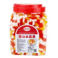 水晶果2.3L 蒟蒻彩色椰果 冰粉配料 果冻三色椰果粒 奶茶专用配料 水晶果2.3L*1桶.送粉勺