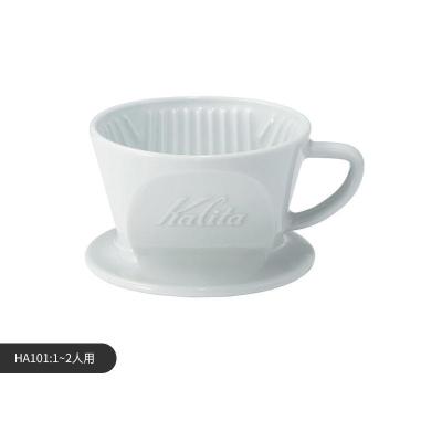 日本Kalita HASAMI 波佐见烧三孔扇形手冲咖啡陶瓷滤杯 HA101/102 [HA-101扇形滤杯]