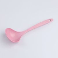稻谷纤维汤勺子家用厨房饭勺汤匙韩式可爱汤勺大号长柄耐摔热防烫 北欧粉[收藏优先发货] 麦秆汤勺一只