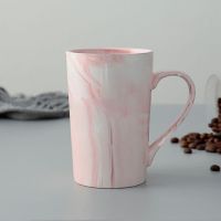 创意简约陶瓷星座马克杯带盖子勺子男女学生情侣办公室家用喝水杯 无图粉色杯无盖勺 Z糖果粉杯子盖子勺子