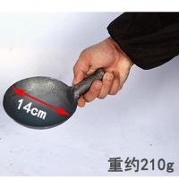 铁勺工业勺大号养殖舀水勺头一体铁瓢漏勺挖淤泥舀混泥土掏粪勺子 [无木柄] 直径14厘米 勺头